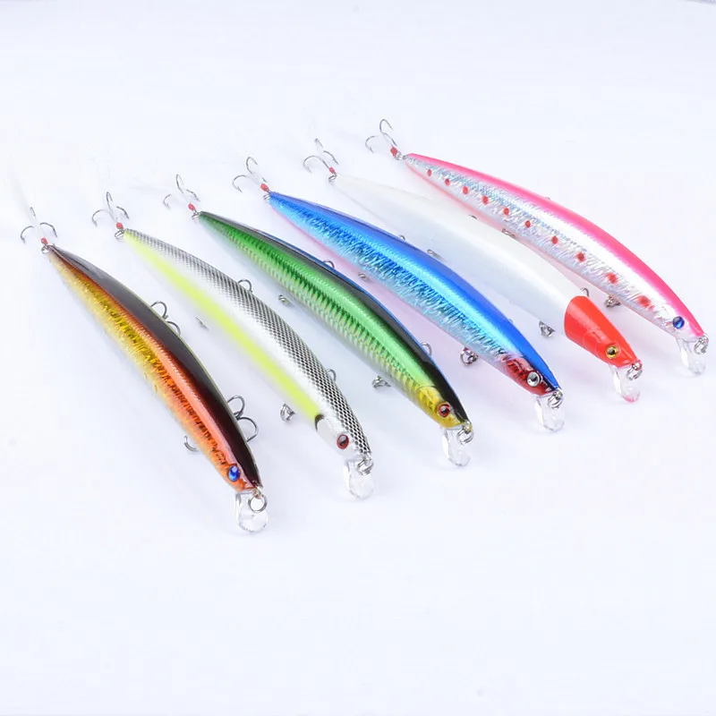 Luya-Cebo flotante para pesca en el mar, cebo biónico de plástico duro, pargo negro, Minnow, 6 colores, 18,5 cm/22g - imagen 2