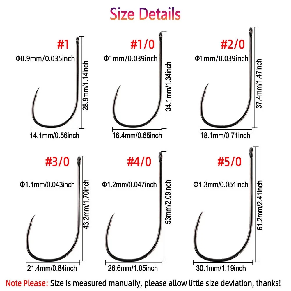20 piezas de acero rico en carbono sin púas, vástago largo, serpentina grande, anzuelo para atado de moscas para Señuelos de Pesca de agua salada, juego grande, serpentinas de cebo - imagen 4