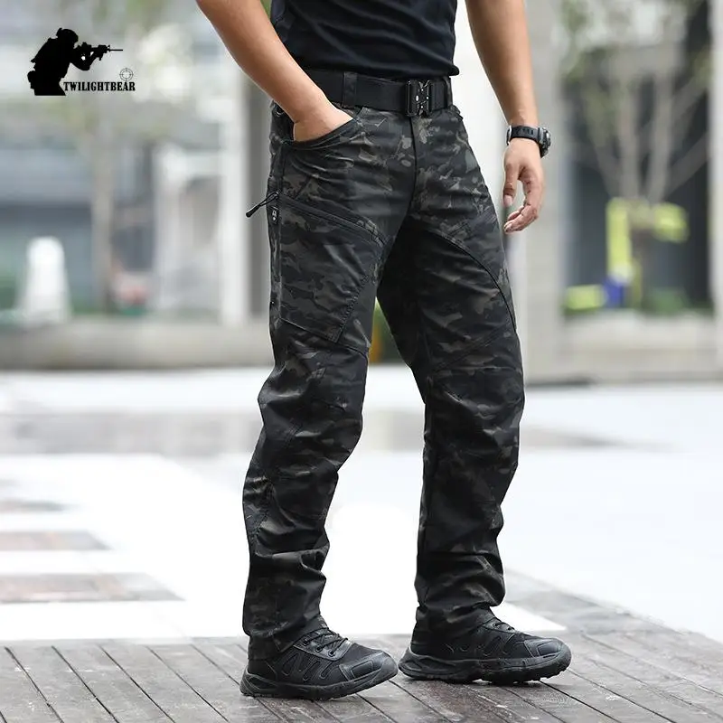 Pantalones tácticos de alta calidad para hombre Arisoft, pantalones Cargo impermeables con múltiples bolsillos, ropa para hombre, pantalones de herramientas A2F311 - imagen 3