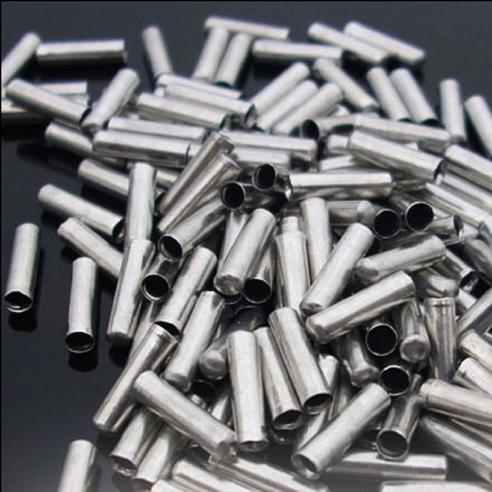 Tapas de Cable de freno de bicicleta de aleación de aluminio, casquillos de extremo de Cable de palanca de cambios, casquillos de alambre interno, 100 Uds. - imagen 2