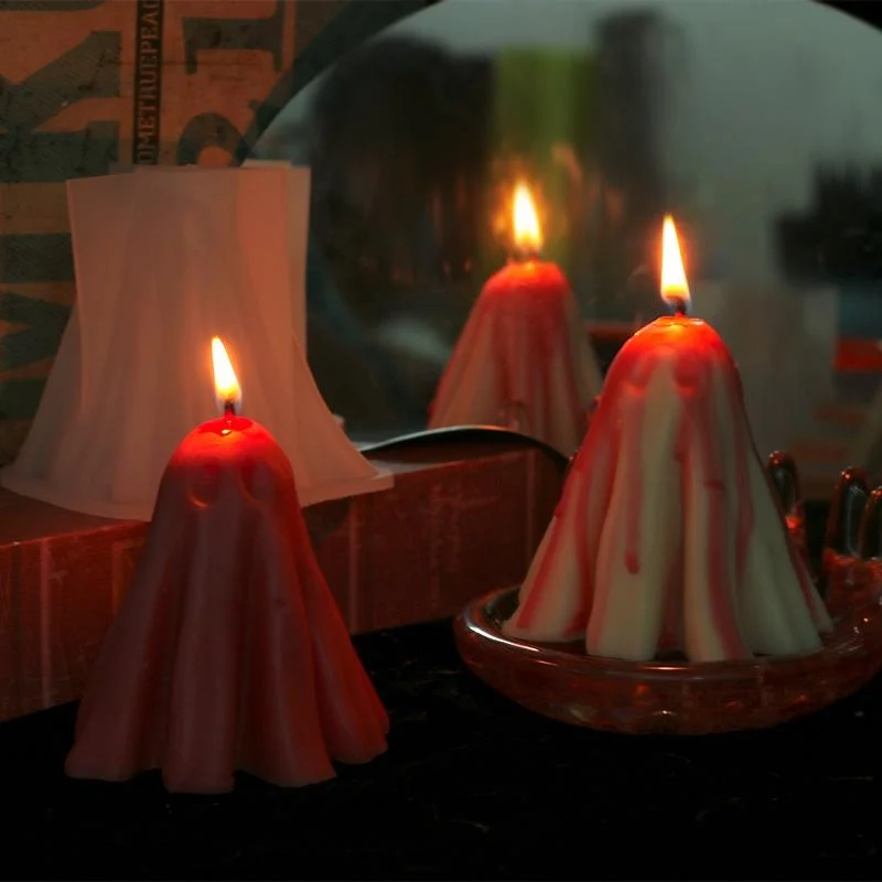 Molde de vela fantasma de capa de Halloween, moldes de vela 3D de aromaterapia DIY, molde de capa de VGhost, decoraciones hechas a mano para el hogar, nuevo - imagen 3