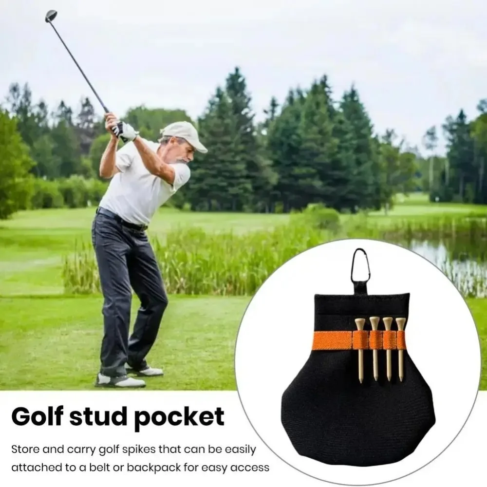 Soporte para objetos de valor, bolsa para pelota de Golf de terileno, Clip de Metal, soporte espacioso para camiseta de pelota de Golf, accesorios de Golf, torneo de Golf