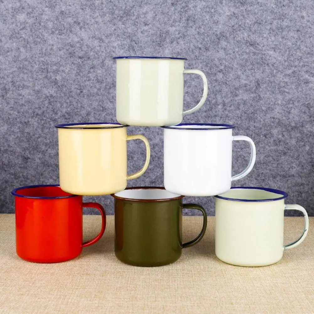Tazas esmaltadas retro para camping – Resistentes y ligeras - imagen 4