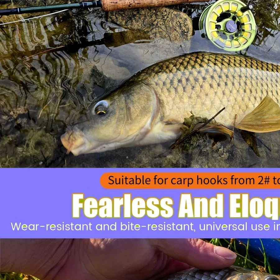 Kit aparejos carpa YOTO – Líder fluorocarbono con giratorios y pelo - imagen 5