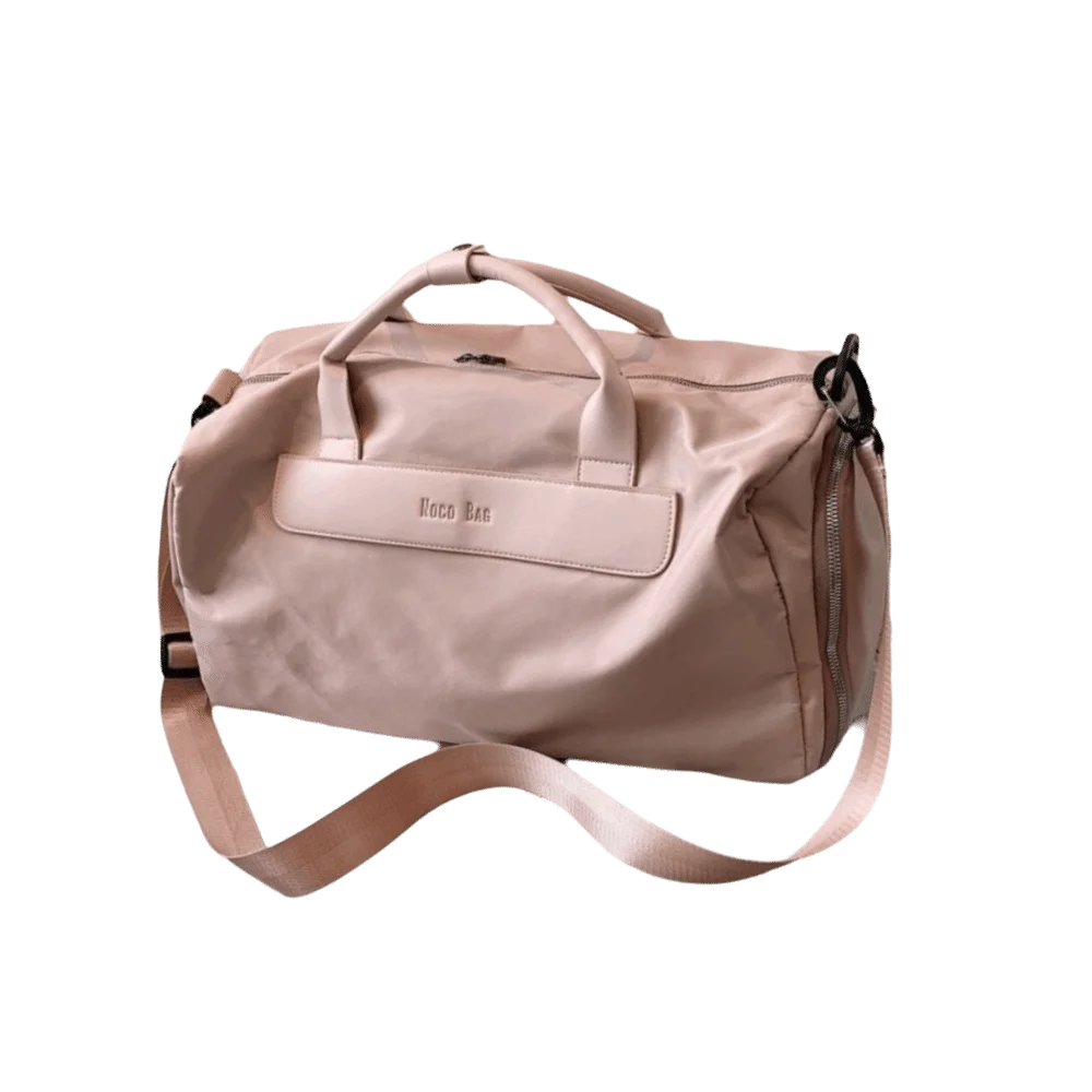 Bolsa de gimnasio de gran capacidad a la moda con múltiples compartimentos, bolsa de lona de viaje con separación en seco y húmedo, bolsa de Fitness ligera para mujer - imagen 3