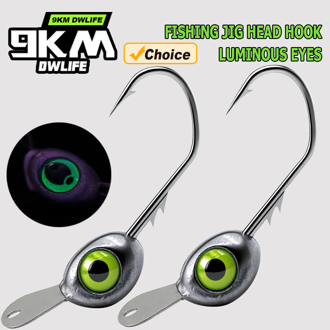 Jig Head Plomo Oscilante 9KM – Placa lengua y protector sin malezas
