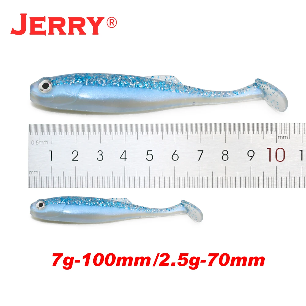 Jerry cebo suave 12 Uds 100mm 70mm 3DEye Hoduller Shad para Zander Pike señuelo de pesca Souple efectivo cebo Artificial de Lucio de plástico - imagen 2