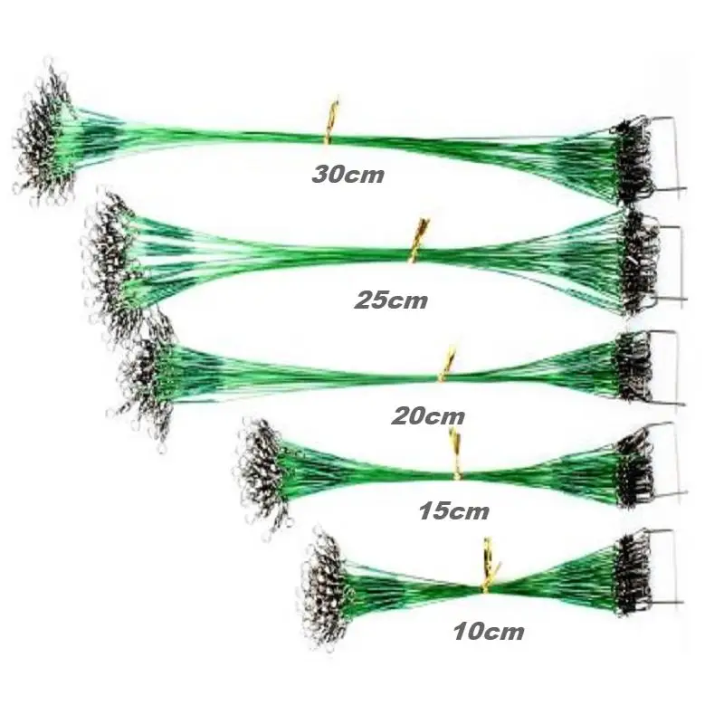 Sedal de pesca de acero antimordedura, líder de alambre de acero con accesorio giratorio de pesca, correa de núcleo de plomo, alambre de pesca de 10cm, novedad de 2023 pesca pesca accesorios pesca accesorios mar acceso - imagen 5