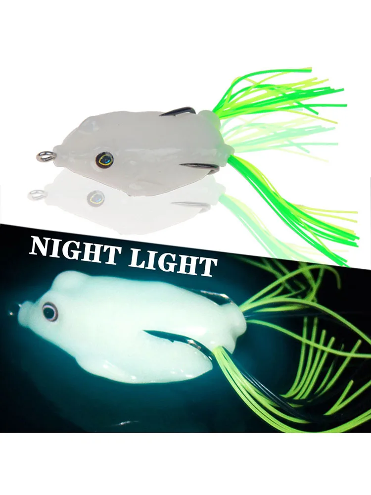 PRO BEROS-señuelo de pesca de silicona, cebo suave de doble hélice, tipo RANA, Wobbler Artificial, 1 piezas - imagen 5