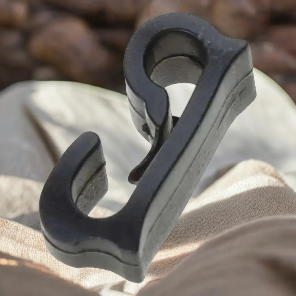 Gancho fijo de doble punta para tienda de campaña al aire libre, gancho de bloqueo de cuerda elástica para acampar al aire libre, senderismo, ciclismo y pesca, 10 piezas - imagen 5