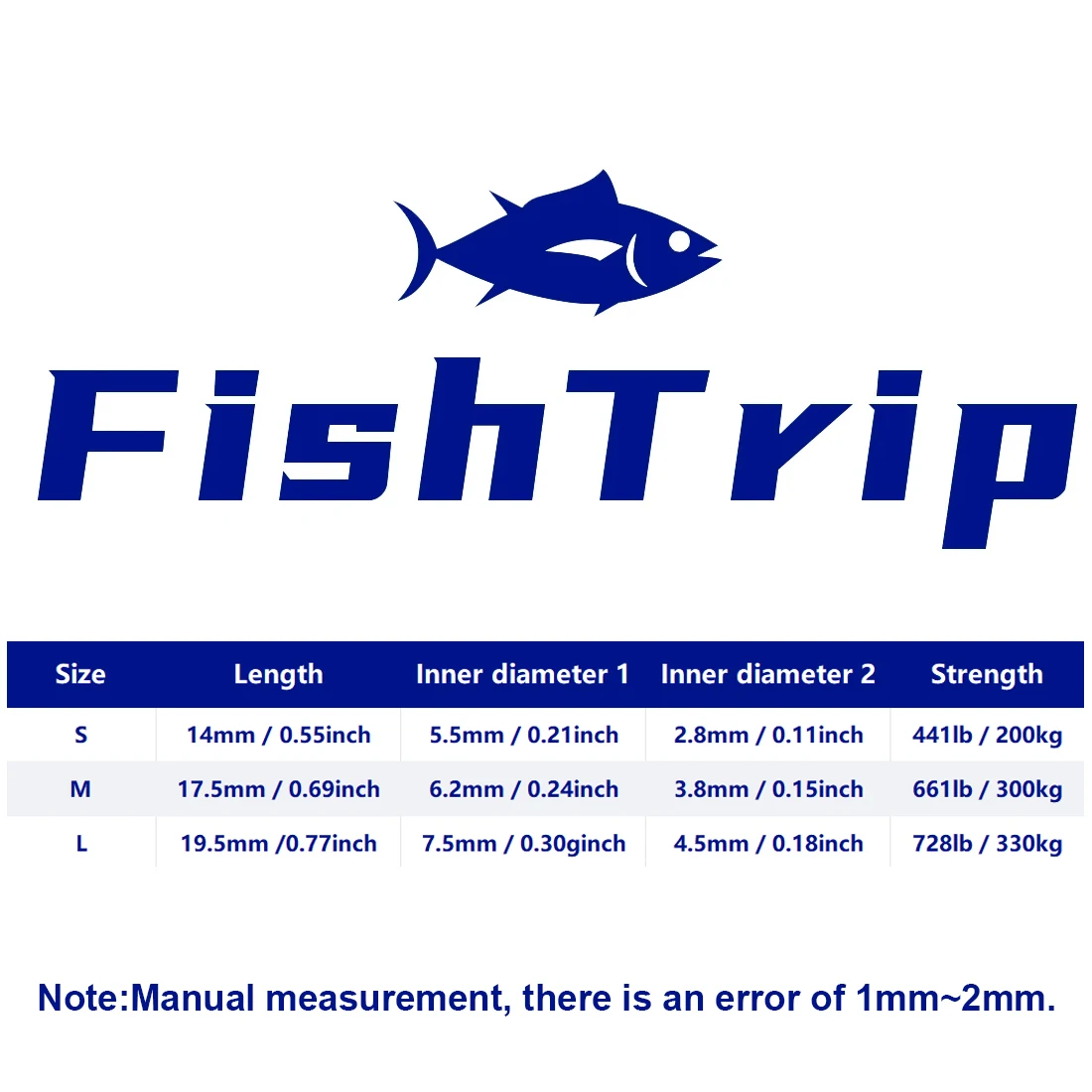 FishTrip Señuelos Acero Inoxidable Figure 8 para Jigging en Agua Salada - imagen 4