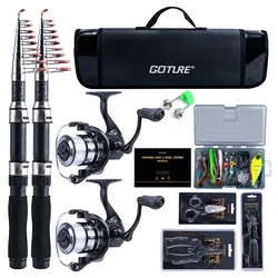 Goture Caña telescópica de viaje – Funda impermeable incluida