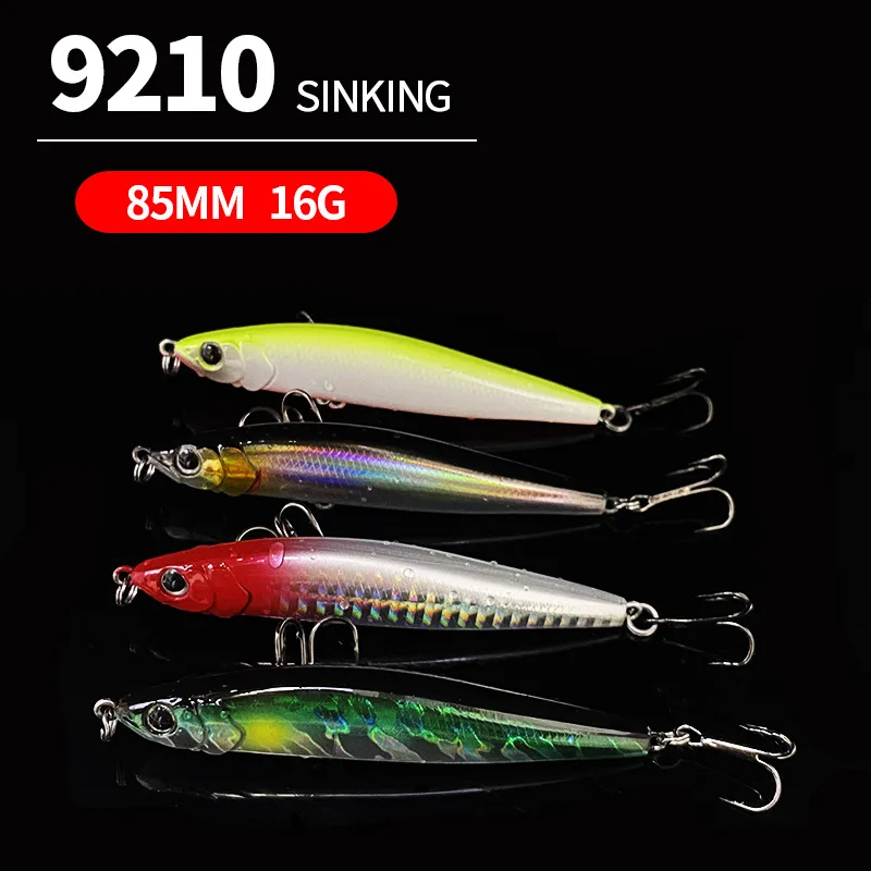 Señuelo tipo lápiz que se hunde, cebo de agua dulce de largo alcance de 85mm/16g, cebo de boca curva, cebo falso, lápiz de cebo biomimético - imagen 4