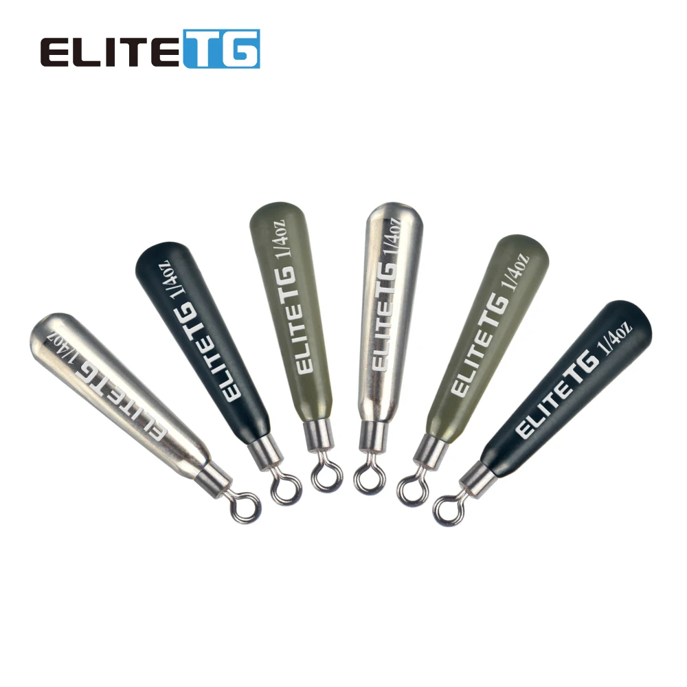 Elite TG 10 Uds. Anzuelos de aparejo gratis para pesca de lubina, pesas ajustadas de tiro caído, 3,5g ~ 28g, señuelo Bluegill Wrasse Crappie, tackel de señuelo de pesca