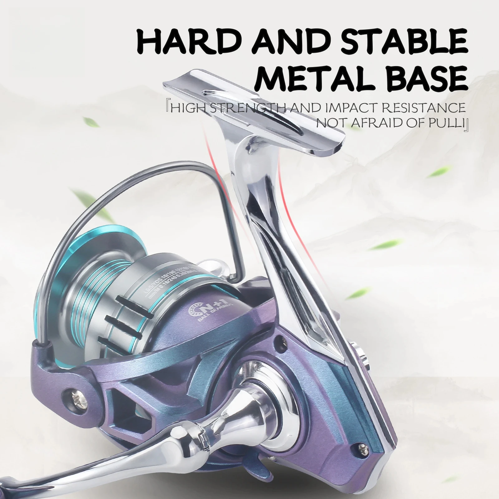 Spinning Gapless Fishing Reel 5.2:1/4.8:1 Gear Ratio 10KG Max Drag Stainless Steel 3+1BB Metal Spool for Freshwater Saltwater - imagen 3