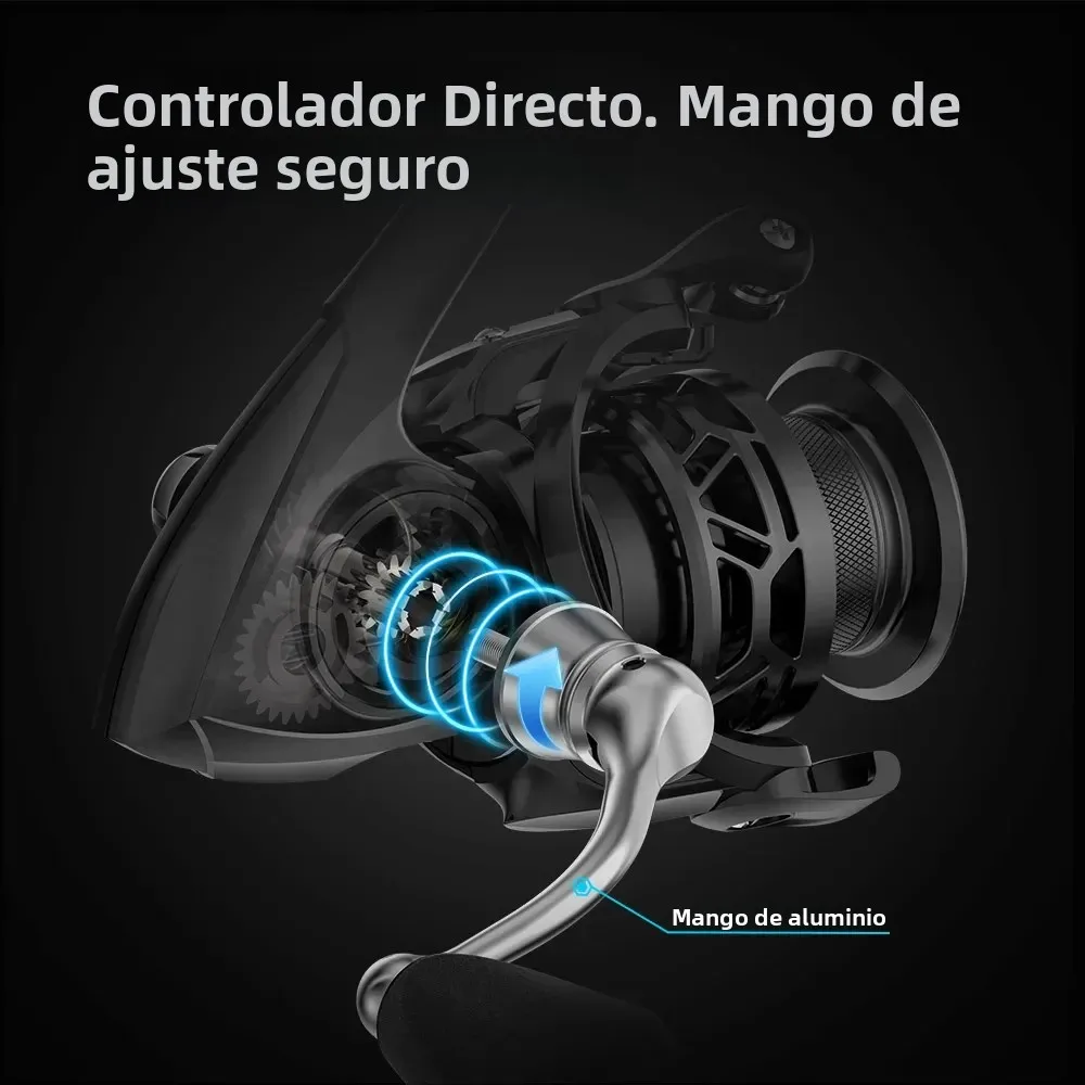 Carretes giratorios Piscifun Carbon X II arrastre máximo 10kg ultraligero 156g Rotor de peso 6,2:1/5,2:1 10 + 1 carretes de pesca con rodamientos blindados - imagen 5