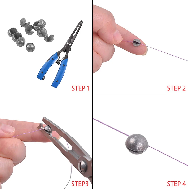 Juego de plomos de plomo de 250-0,3g para pesca de piezas, plomada de tiro dividido, peso de pesca de carpa, aparejo de bala de huevo ovalado sólido, 1,5 - imagen 4