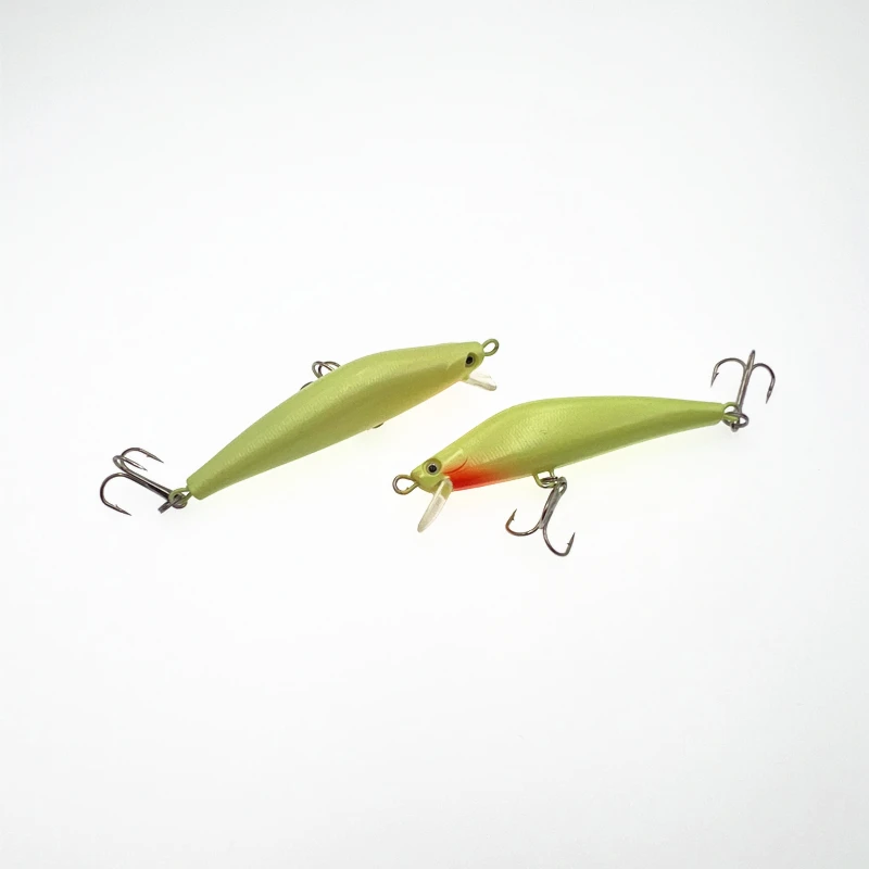 1 Uds 3d 8cm 8g pesca cebo duro luminoso noche Minnow Wobblers señuelos duros artificiales deformado lubina Isca Crankbait aparejos de pesca - imagen 2