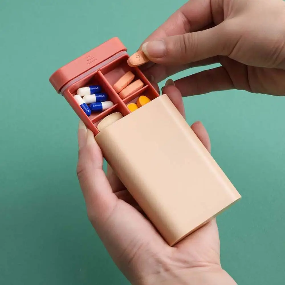 EDC-tableta de supervivencia, organizador de medicamentos, contenedor de cápsulas de bolsillo, pastillero de emergencia, estuche para medicamentos, pastillero, dispensador - imagen 2