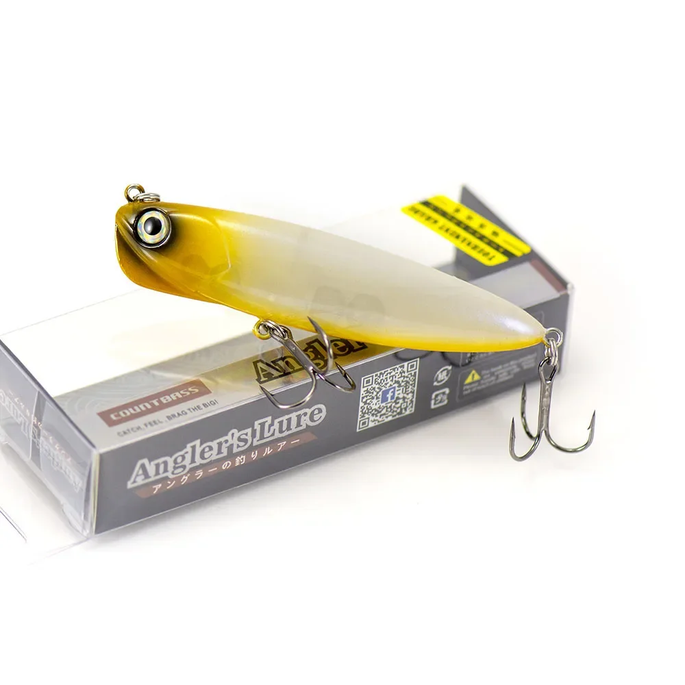 COUNTBASS Señuelos de pesca Lápiz de hundimiento lento de tiro ultra largo, cebo de palo de corredor poco profundo en forma de S para agua salada 90 mm 18 g