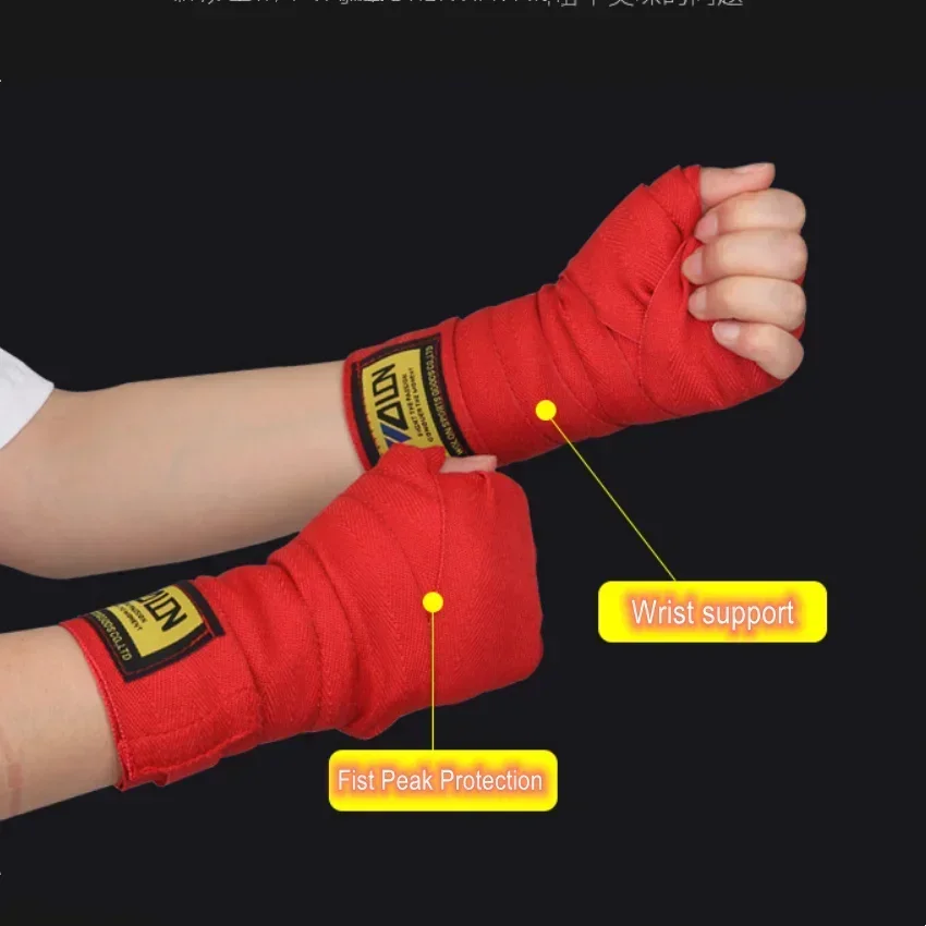 Vendaje de boxeo Elastoplast de algodón, 1 rollo de 3m, correa de seguridad deportiva, guanteletes Sanda para guantes de mano MMA, envolturas para cinturón, vendaje - imagen 5