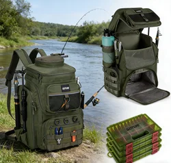 Mochila de Pesca Goture Impermeable con Cubierta Antilluvia