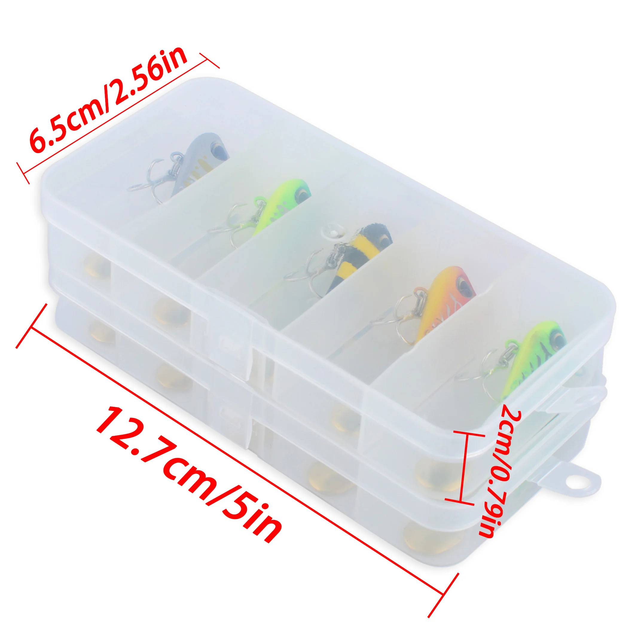 5 unids/caja cebo giratorio VIB cuchara plantilla de Metal pesca vibración aparejos hoja pesca giratoria señuelo equipo Spinnerbait - imagen 3