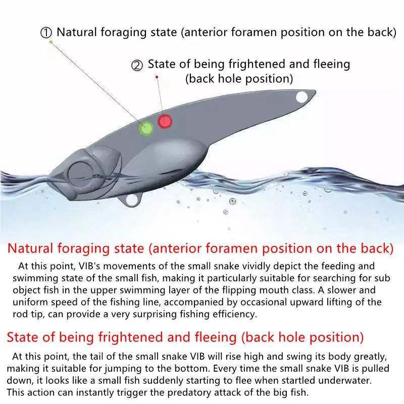 Lurefans-señuelo de pesca Artificial, cebo falso Wobbler, 5 piezas, serpiente bebé X50/55/60, revestimiento de pez vivo que se hunde, Metal VIB, 7,5g/9,5g/13,5g - imagen 5