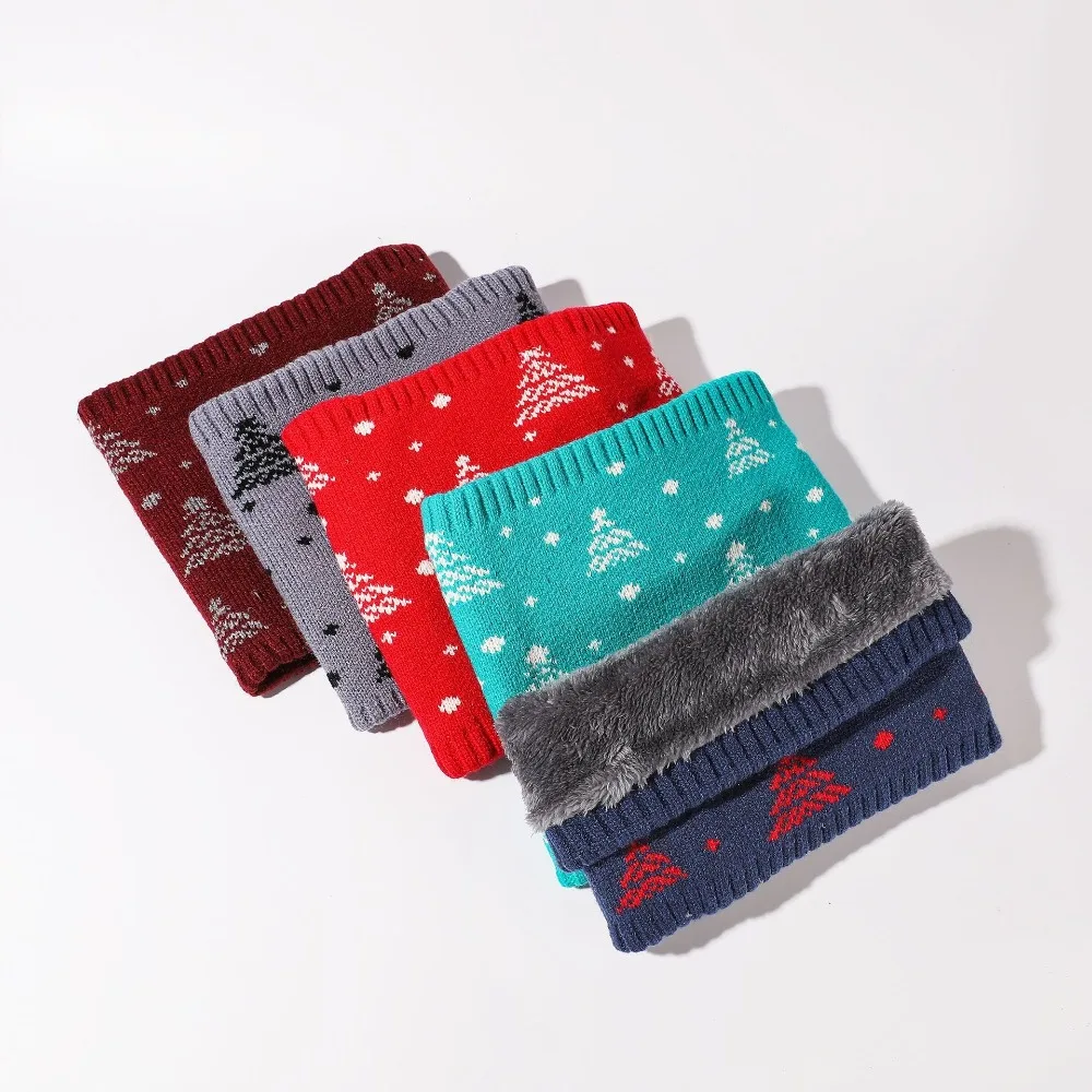 Calentador de cuello de regalo de Navidad a la moda, forro grueso, bufandas de cuello de punto suaves para mantener el calor en invierno, patinaje, correr, Collar a prueba de frío - imagen 3