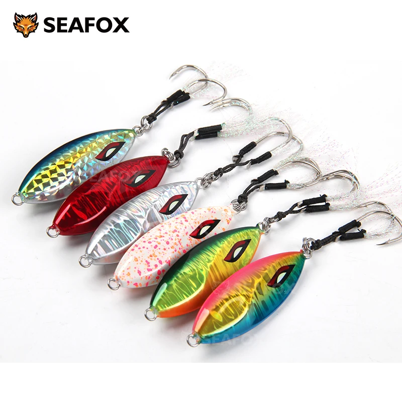 Jig Metálico Luminoso 3D – Slow Jigging para Pesca en Mar