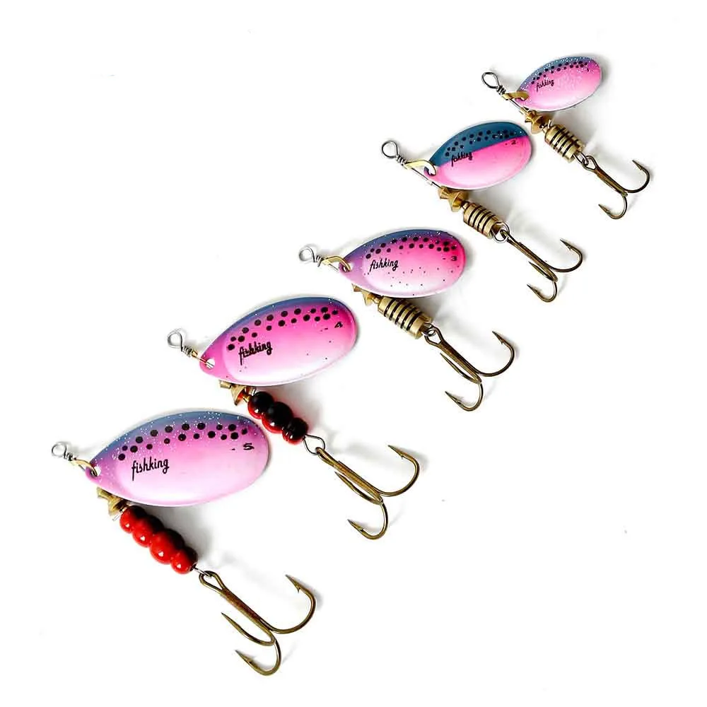 Señuelo de pesca con cebo giratorio, 3,9g, 4,6g, 7,4g, 10,8g, 15g, Spinners giratorios, señuelos tipo cuchara, Lucio de Metal con anzuelos triples, productos de pesca - imagen 4