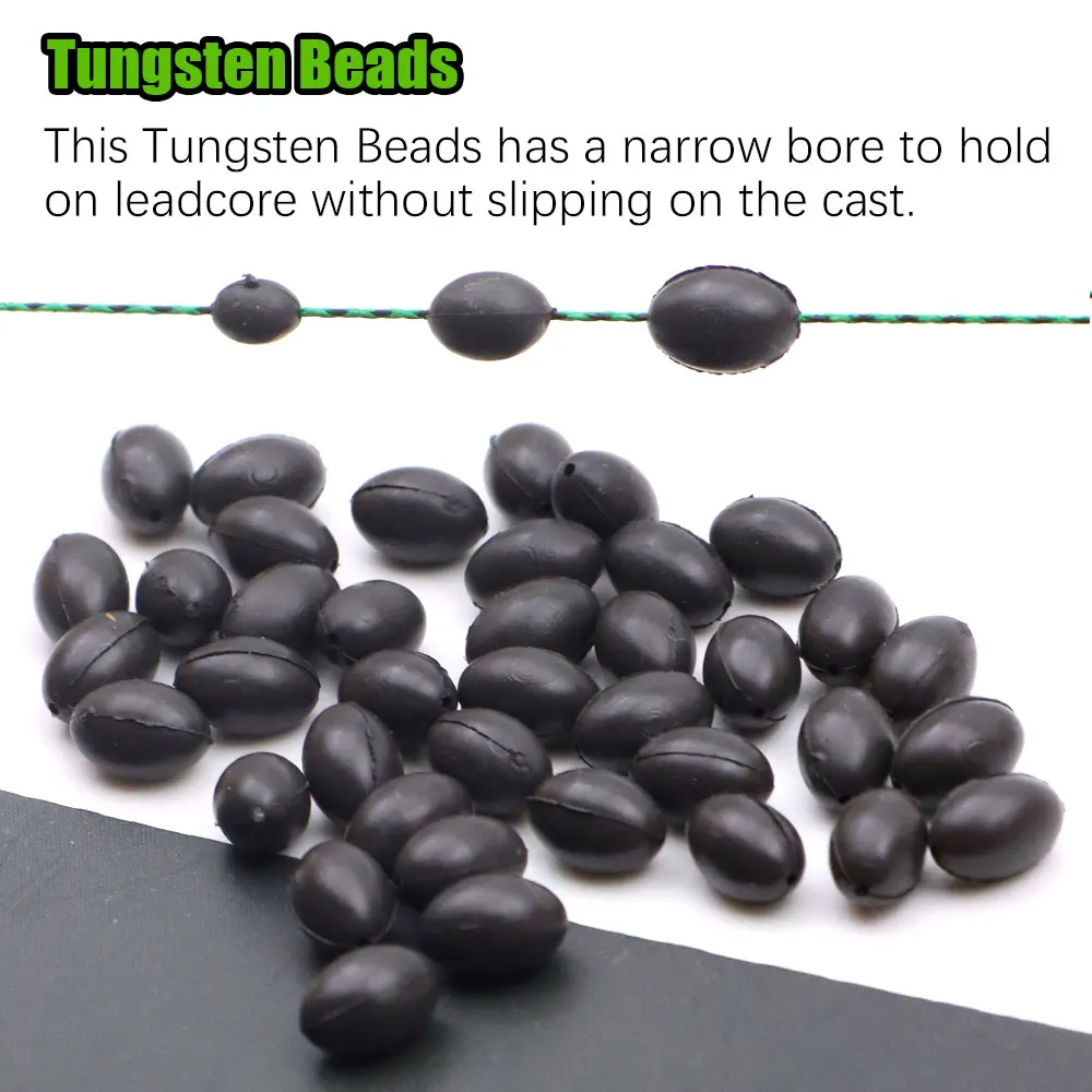 Accesorios de pesca de carpa, cuentas espaciales de tungsteno para núcleo de plomo, sin plomo, línea de anzuelo de pesca, aparejo Chod, aparejos de carpa, 10 Uds. - imagen 2