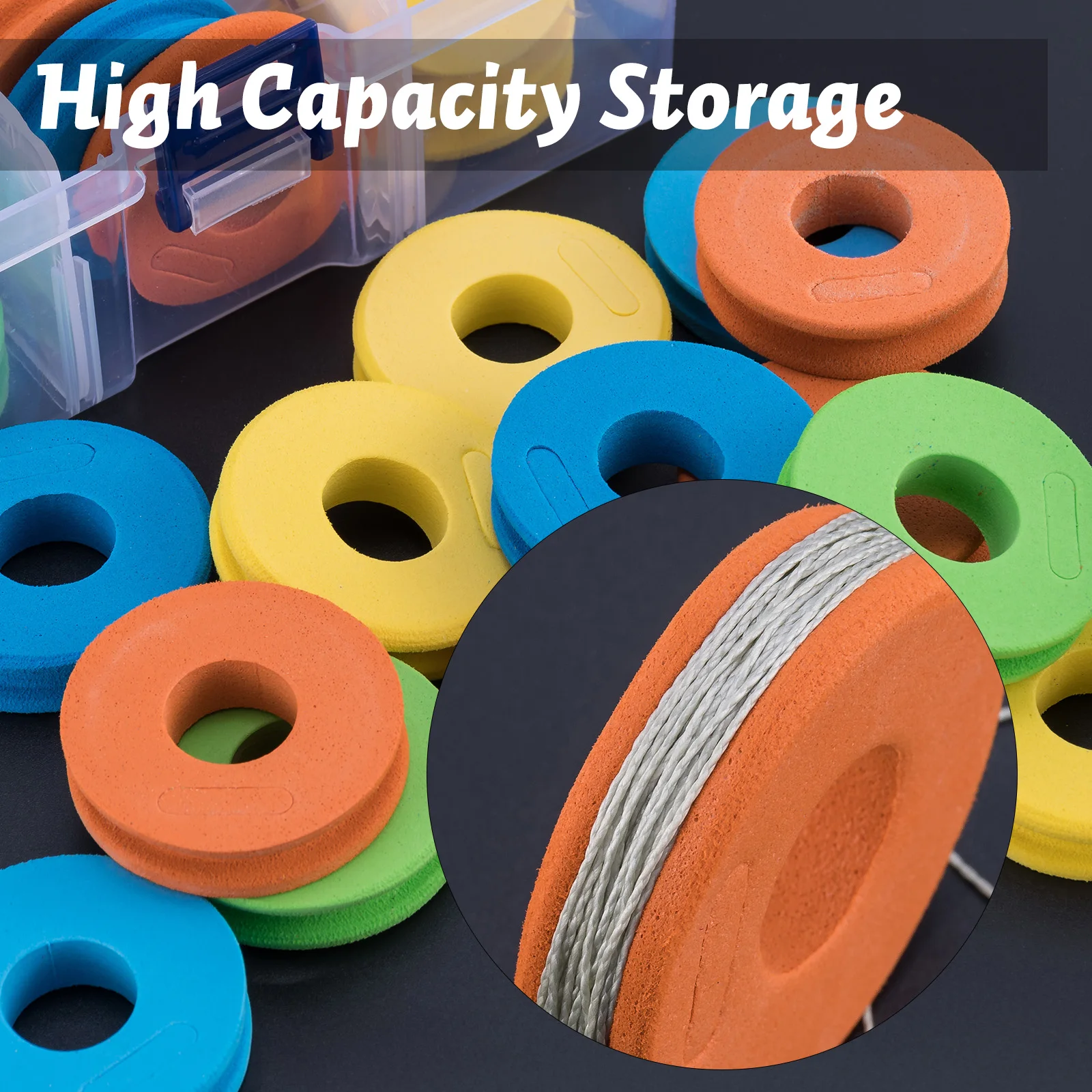 Carrete de espuma EVA, tablero de línea de bobinado de pesca, aparejo de pesca de carpa, tablero de alambre líder para almacenamiento de anzuelos de aparejo de pesca - imagen 4