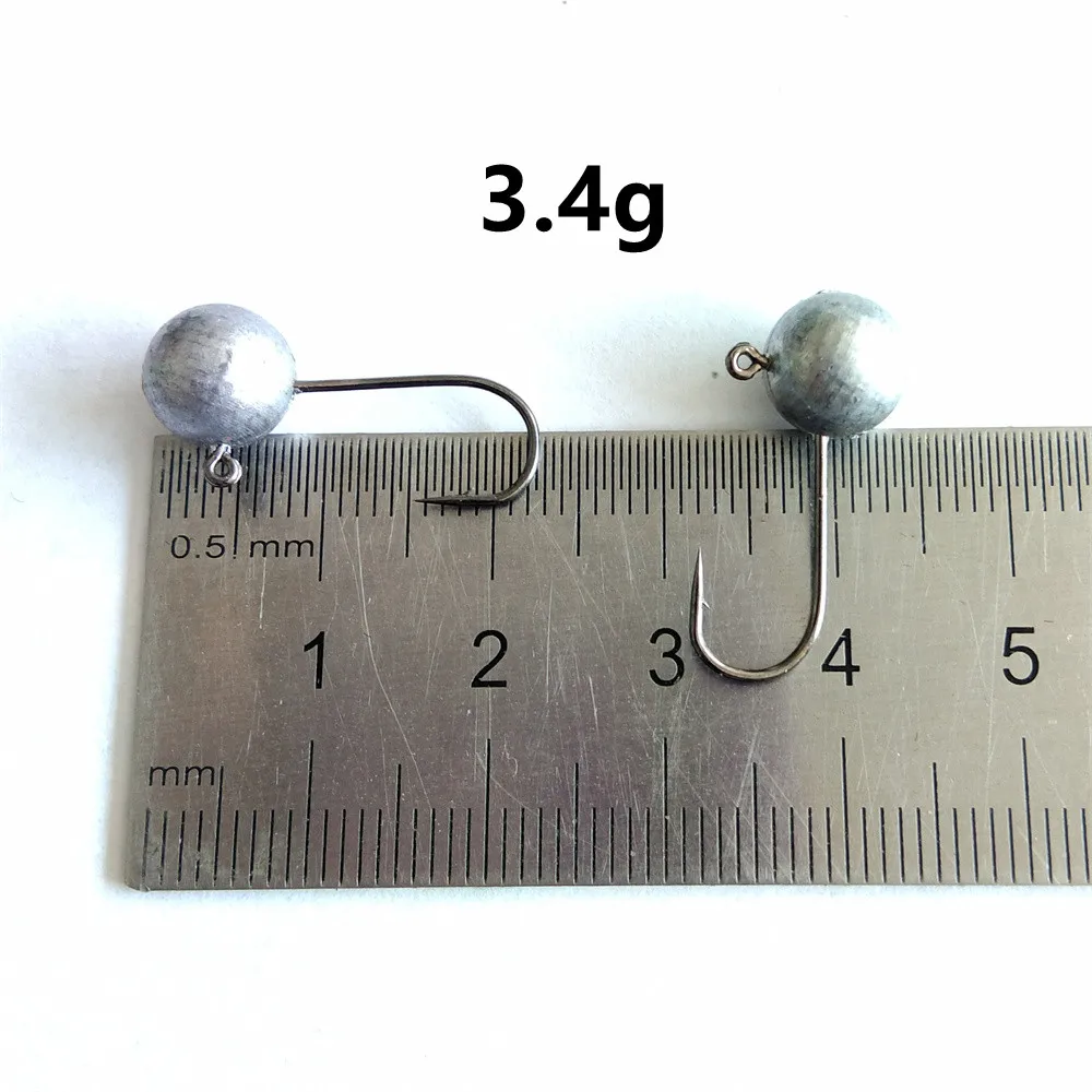 Swolfy-anzuelos de pesca AJING, señuelo suave de trucha, Rockfish, cebo, cabeza de plantilla, gusano, 20 piezas, 0,8g, 1,7g, 3,4g - imagen 4