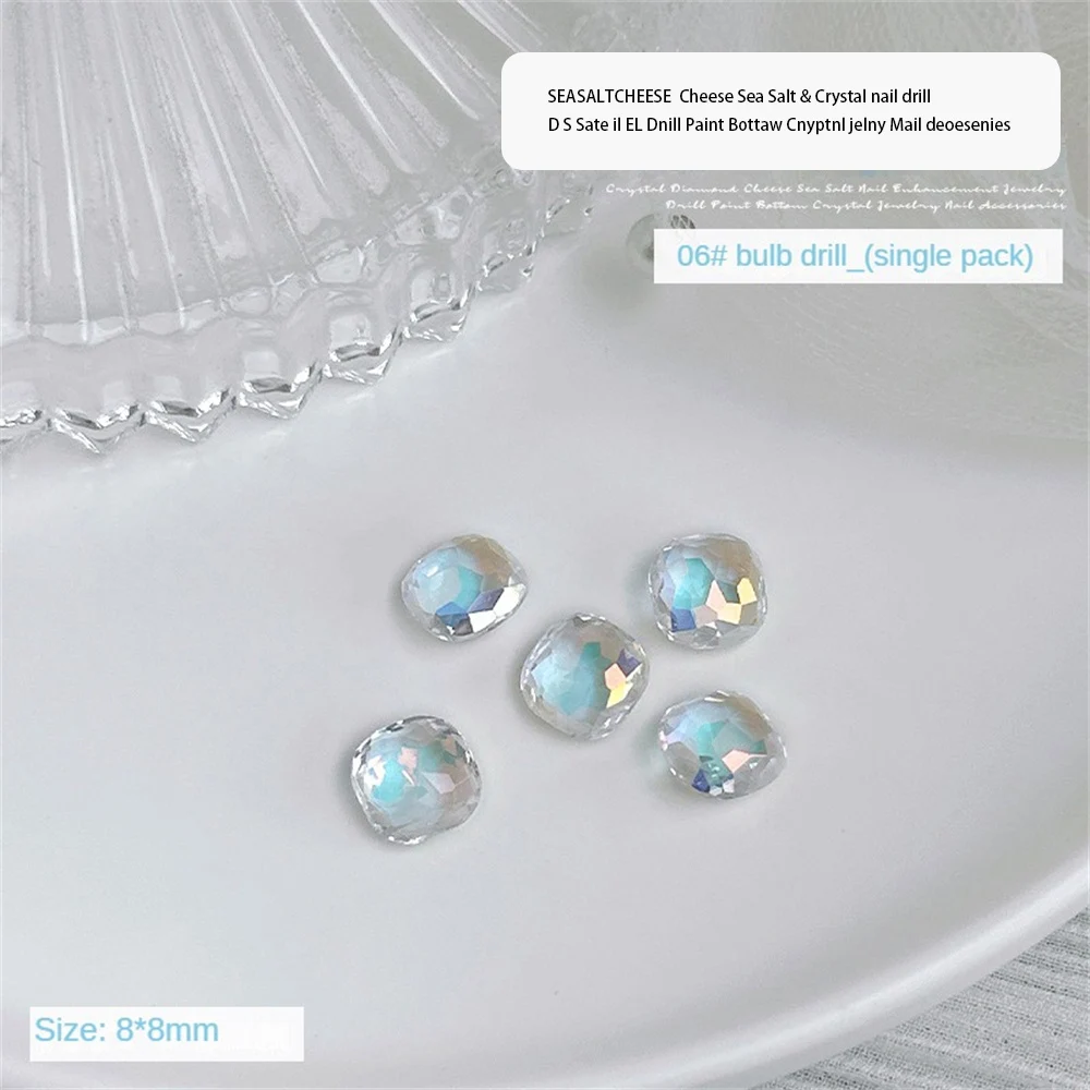 Decoración de uñas brillante con diamantes de imitación, decoración de uñas llamativa, decoración de uñas de cristal de sal marina encantadora, moda - imagen 3