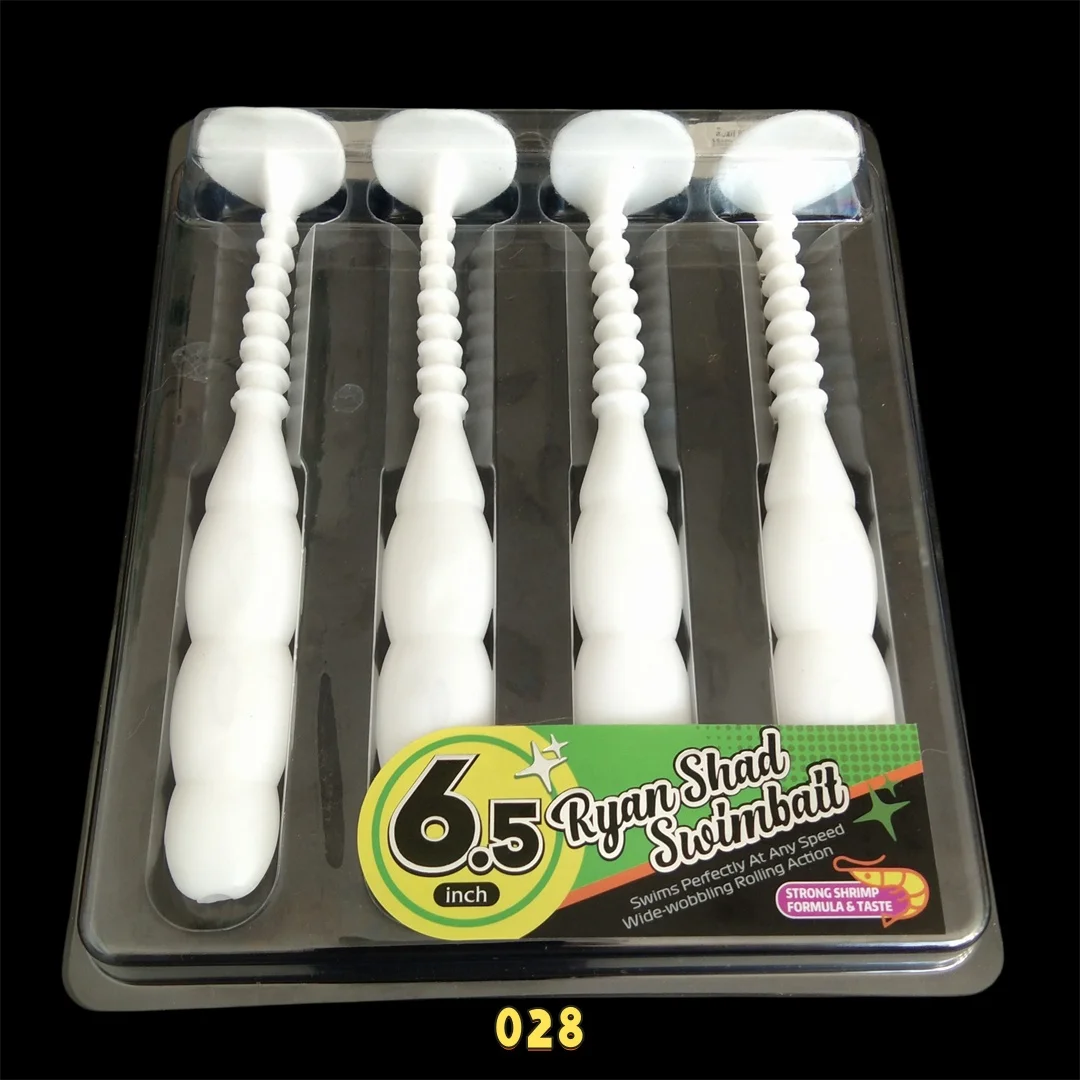 Noeby 4 Uds cebo suave 150mm 21g Shad Swimbait 6,5 "señuelo Artificial suave Wobblers Jig Head Minnow Bass Pike perca señuelo de pesca - imagen 2