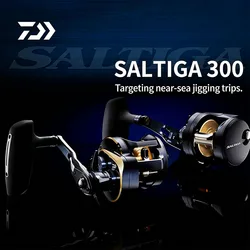 Carrete de pesca Original DAIWA 2025 SALTIGA 300L/300H para mano izquierda 6,3: 1 420g 10kg ATD Drag MAGSEALED carrete de Jigging para barco de agua salada