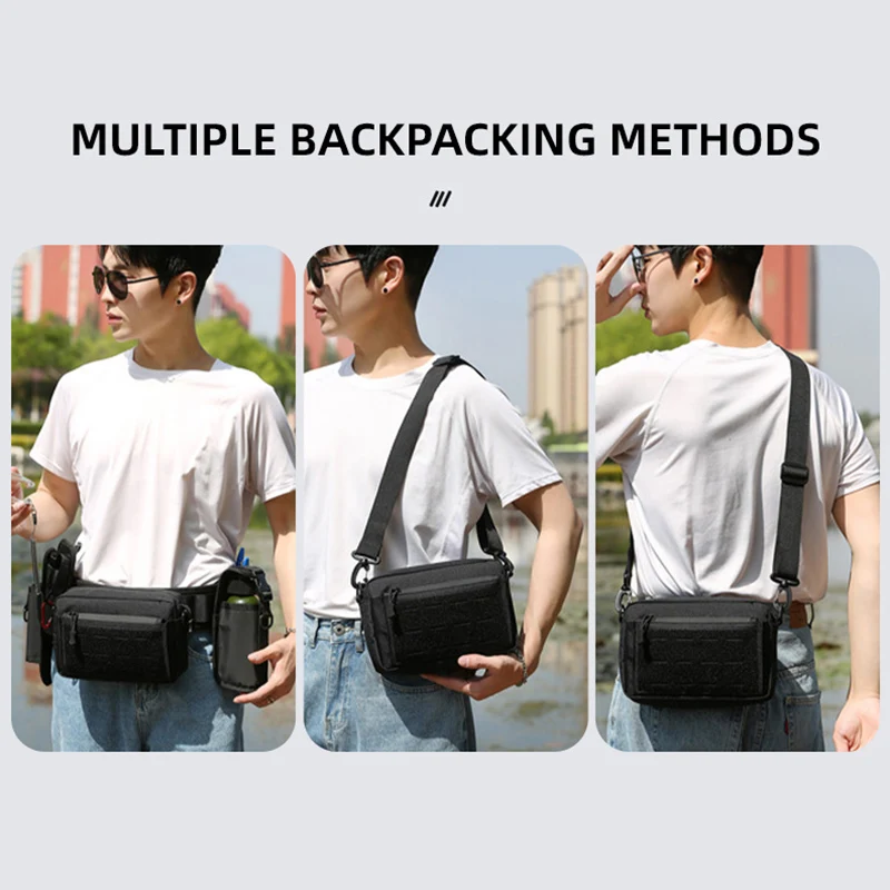 Bolsa de señuelo de pesca multifuncional, cinturón de pesca, múltiples bolsillos, equipo táctico al aire libre, bolsas de mensajero de hombro, paquete de cintura de utilidad - imagen 5