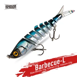 Kingdom Fishing Lure Barbecue-L hundimiento 10g 21g 33g Wobblers realistas cebo duro Artificial Swimbaits cebos