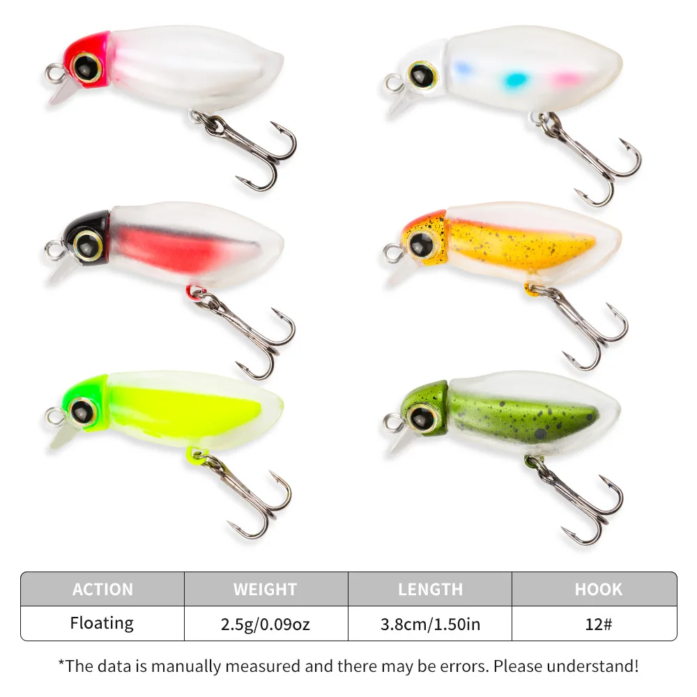1 Uds. Señuelo de Pesca con lápiz flotante Wobblers 3,8 cm 2,5g Mini señuelo MINNOW cebo duro Artificial plantilla Pesca aparejos de Pesca de trucha - imagen 4