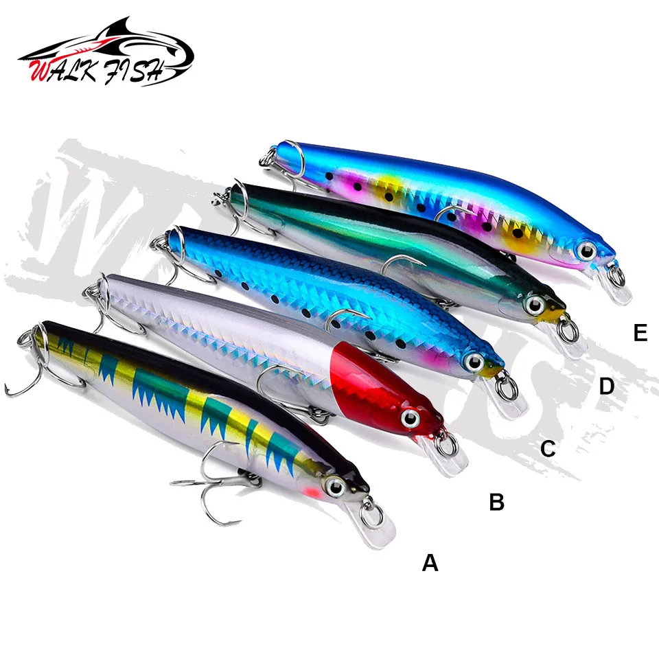 WALK FISH-señuelo de pececillo antioxidado, cebo de Pesca que se hunde, 10,5 cm-19g, curricán duro, Wobblers ruidosos, Pesca de fundición larga - imagen 3