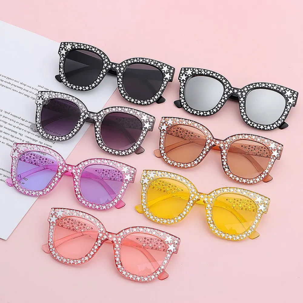 Gafas de sol cuadradas con cristales de diamante brillante para mujer, gafas de sol de gran tamaño, gafas de sol para mujer - imagen 2