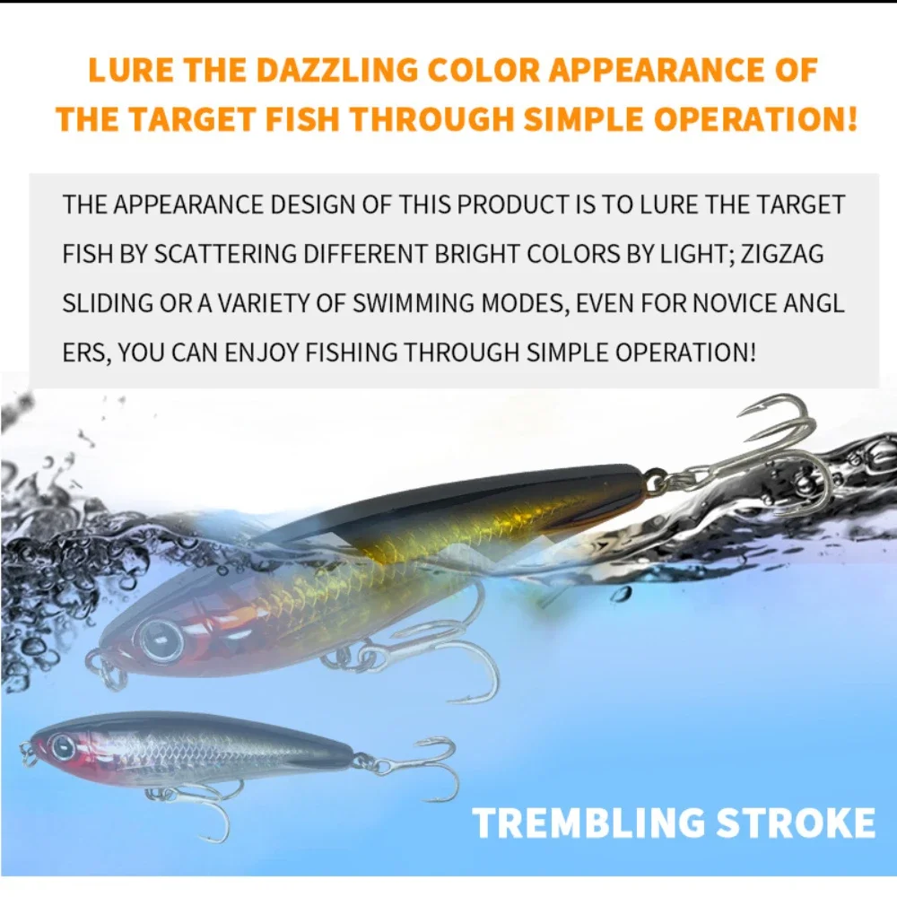 Señuelos de pesca con lápiz que se hunden, 8cm, 12,2g, cebo duro Artificial láser, Wobbler de tiro largo, accesorios de pesca de carpa de agua dulce - imagen 5