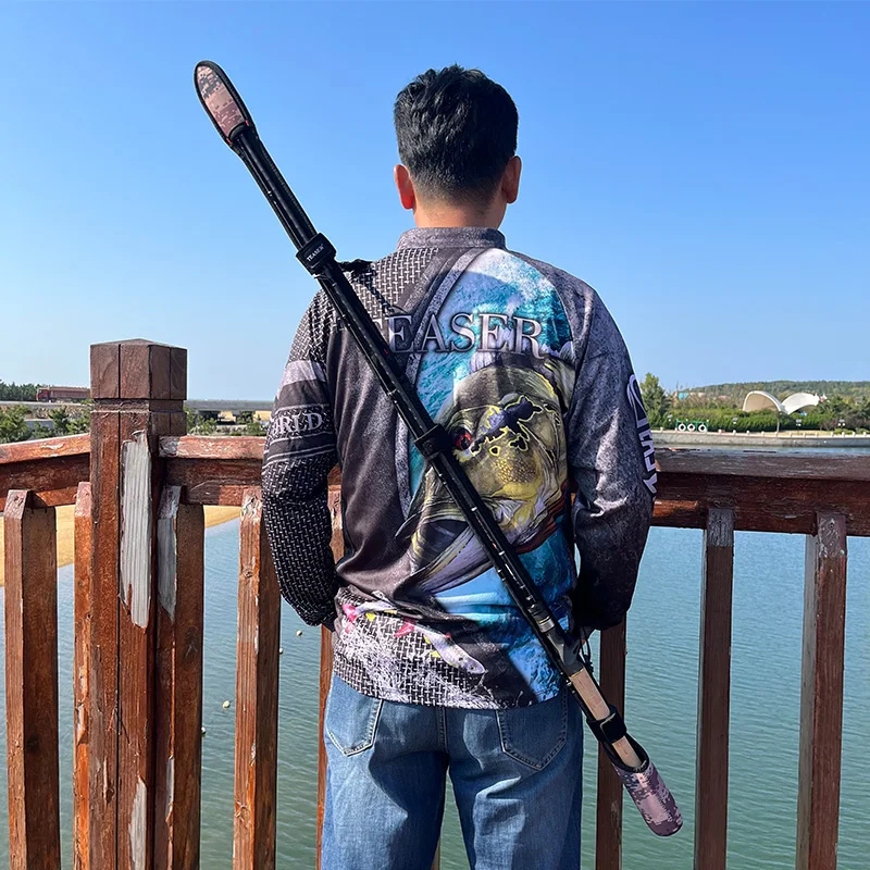 OBSESSION Bolsa de almacenamiento de caña de pescar ajustable, cinturón de hombro portátil para caña de pescar, bolsa protectora de cinturón para caña de pescar - imagen 3