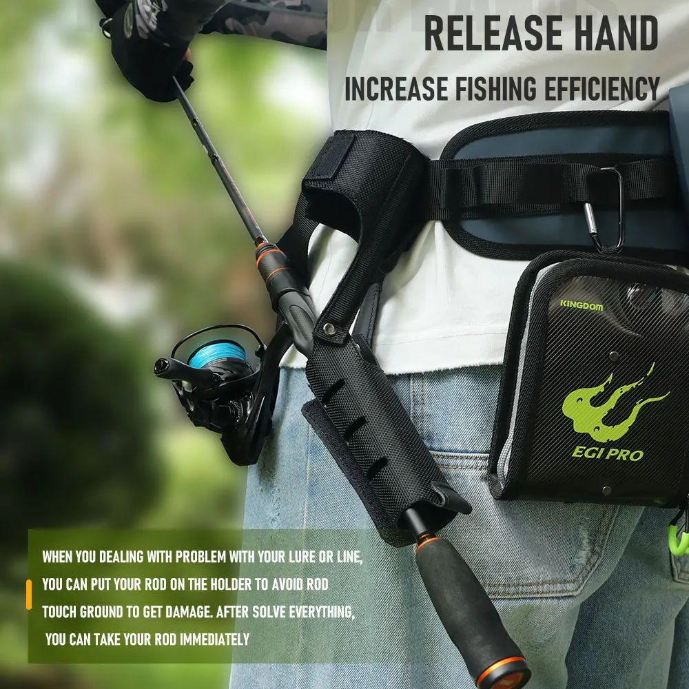 Soporte para caña de pescar Kingdom de nailon, 27x21cm, 81g, estante para tienda, soportes para cañas, funda, aparejos de pesca portátiles, accesorios de herramientas - imagen 3
