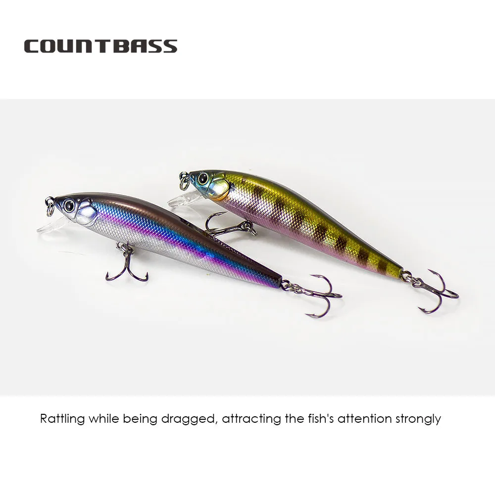 COUNTBASS Minnow flotante 90 mm 3-1/2" 11,4 g 3/8 oz. Buceo 0,8-1m, Señuelos de pesca Hardbaits Wobbler La Peche Au Leurre - imagen 3