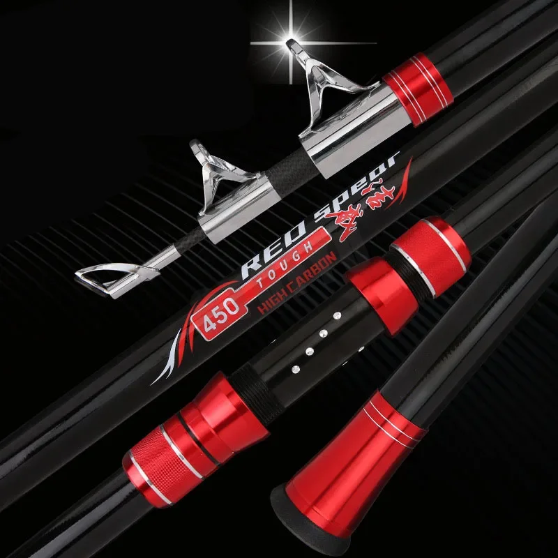 Caña de pescar de carbono de 2,1 M, 30kg por encima, superduro, 100M, caña de tiro de larga distancia, barco de mar telescópico, equipo de pesca de alta calidad - imagen 5