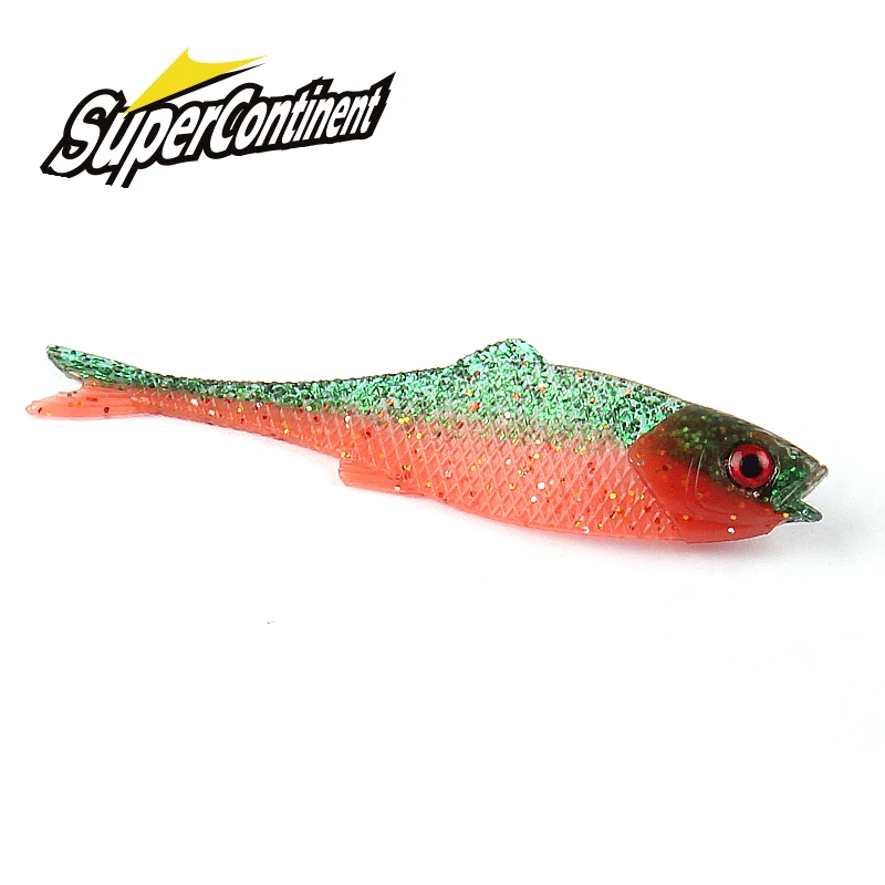 2023 Supercontinent Filet Craw 5,5 CM/6,8 CM Lucio señuelo de plástico suave Señuelos de pesca pesca ojos 3d señuelo suave Señuelos de pesca - imagen 4