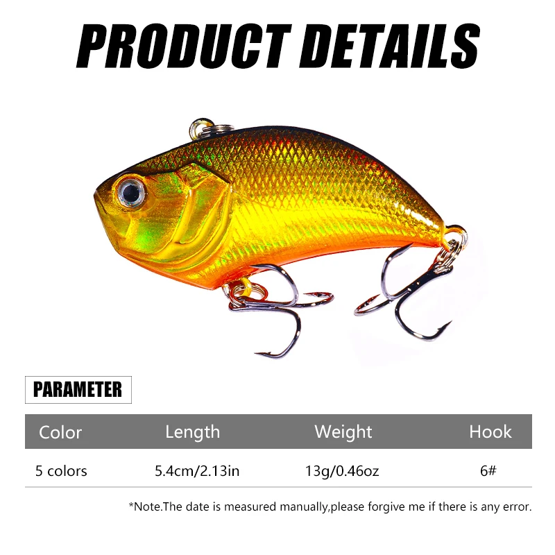 Cebo duro VIB de 5,4 cm y 13g, señuelo de Pesca de invierno, tiro largo, sonajero hundido, Crankabit Wobbler Isca, Pesca Artificial para Lucio, 1 ud. - imagen 4