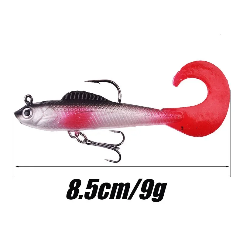 1 unidad de cebo Swimbait Artificial Jig, Wobblers de silicona suave, accesorios de señuelo de pesca para agua dulce de mar para lubina, carpa, aparejos de Lucio - imagen 2